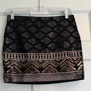 Express Sequin Mini Skirt